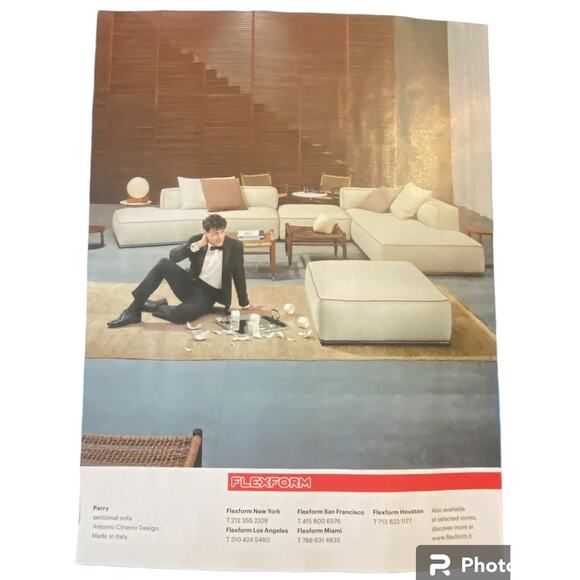 Flexform and Minotti Print Ad Campaign Spring 2024 8x10 Ready To Frame - Picture 1 of 4